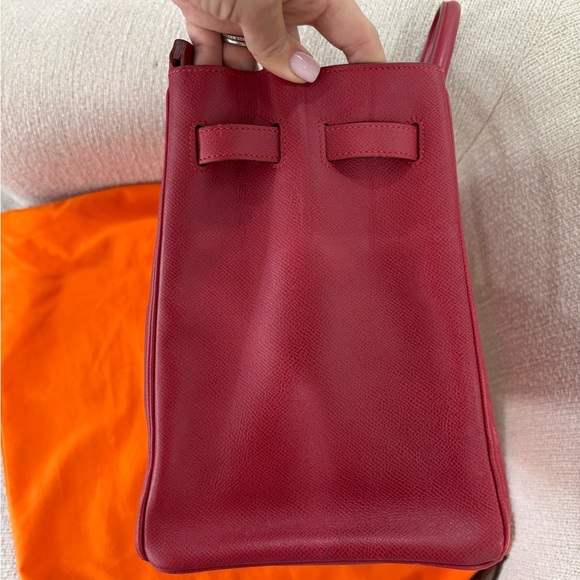 Authentic HERMES birkin 35 courchevel leather vermillion red satchel - Picture 9 of 16